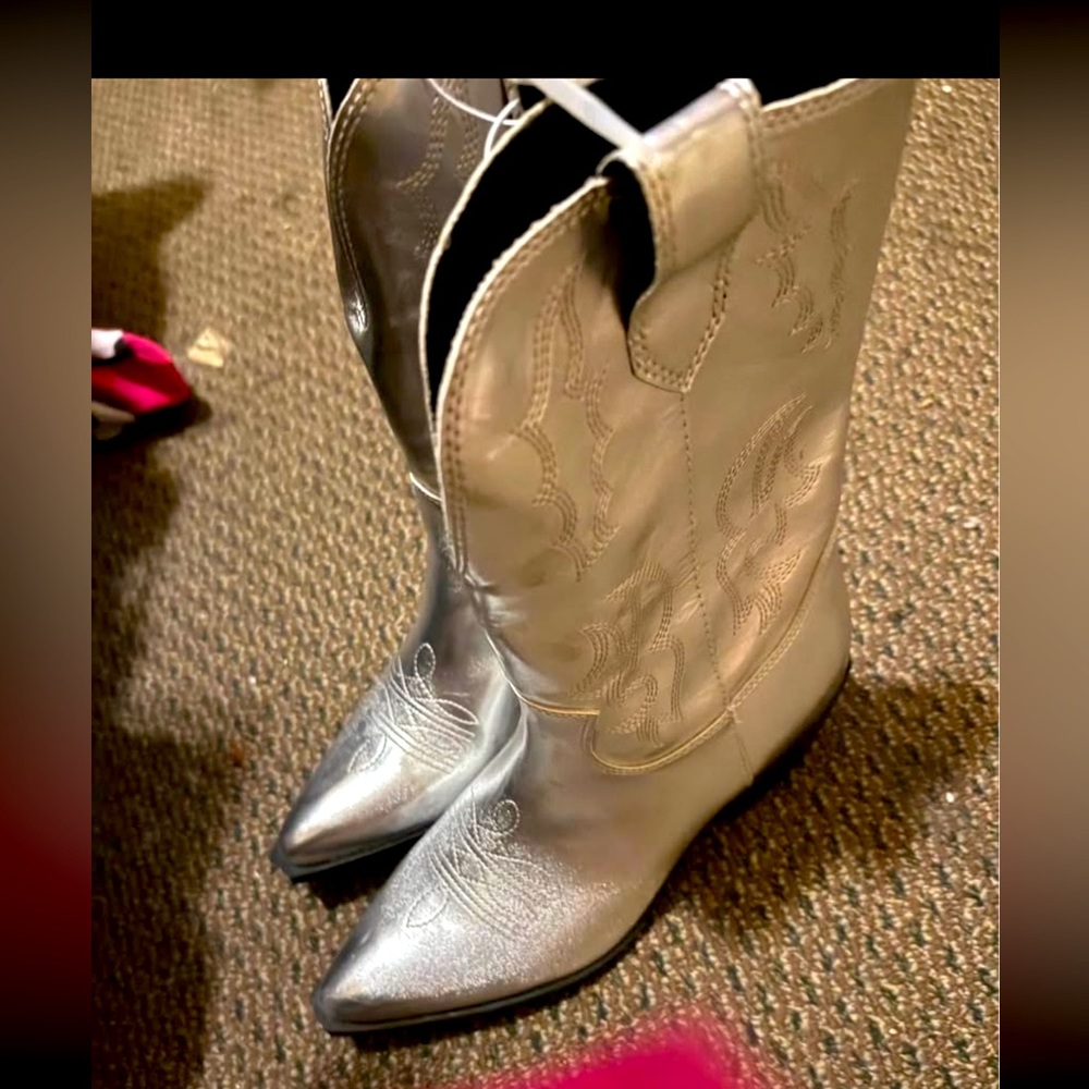 Silver boots